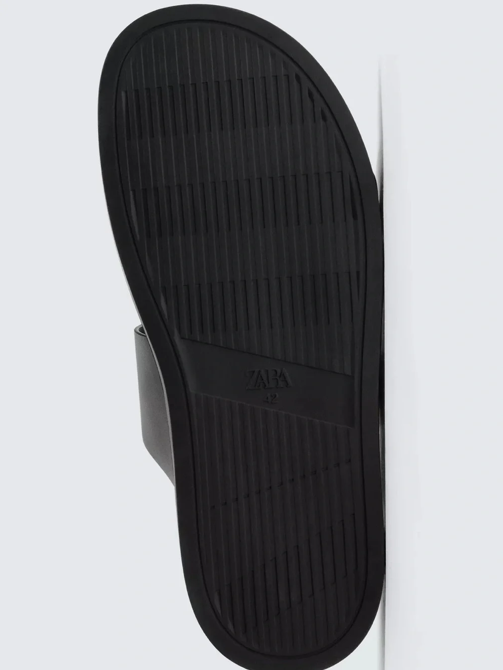 Zara Men's Black Double-Buckle Slide Sandals